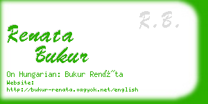 renata bukur business card